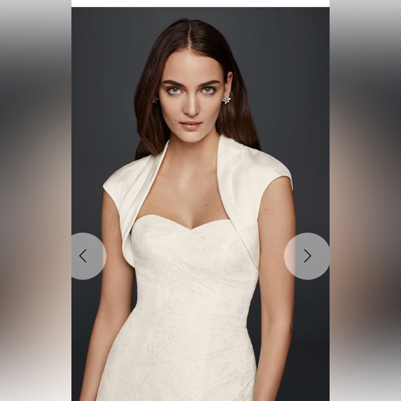 David’s Bridal iviory wedding dress and blazer too - Picture 9 of 14